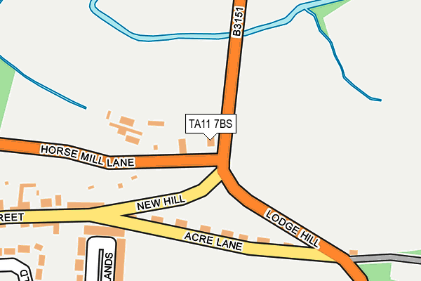TA11 7BS map - OS OpenMap – Local (Ordnance Survey)