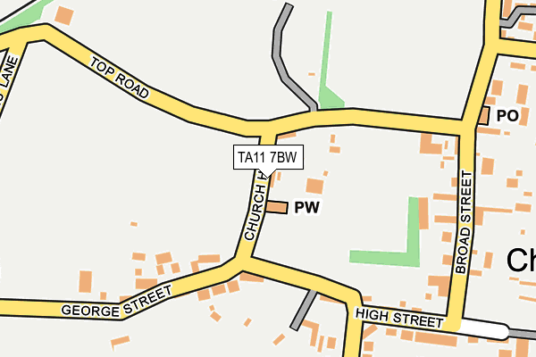 TA11 7BW map - OS OpenMap – Local (Ordnance Survey)