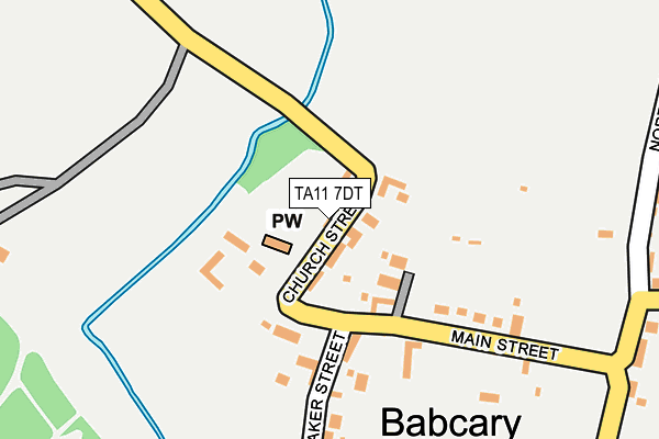 TA11 7DT map - OS OpenMap – Local (Ordnance Survey)
