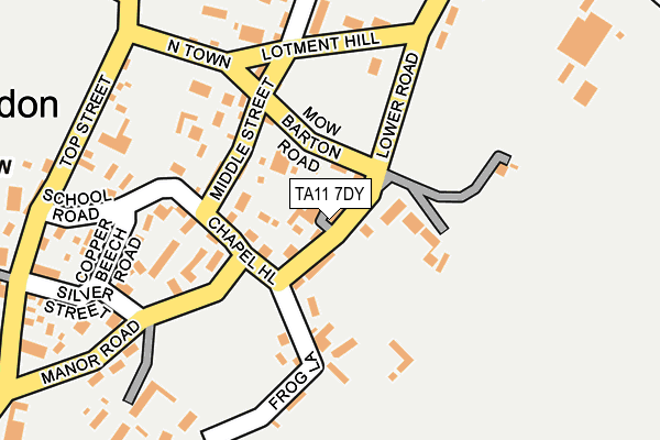TA11 7DY map - OS OpenMap – Local (Ordnance Survey)