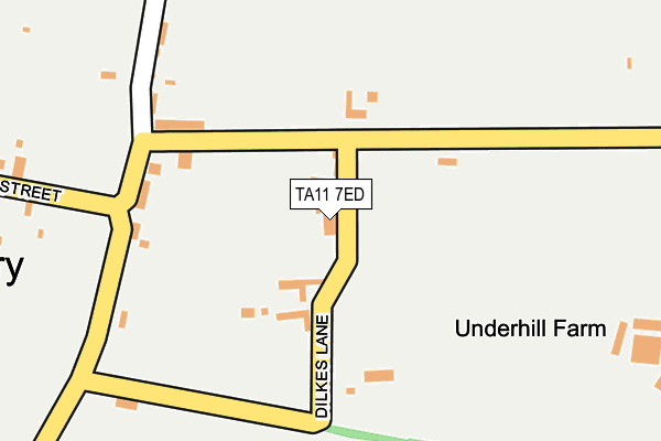 TA11 7ED map - OS OpenMap – Local (Ordnance Survey)