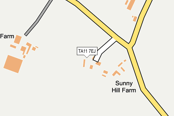 TA11 7EJ map - OS OpenMap – Local (Ordnance Survey)