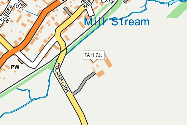 TA11 7JJ map - OS OpenMap – Local (Ordnance Survey)