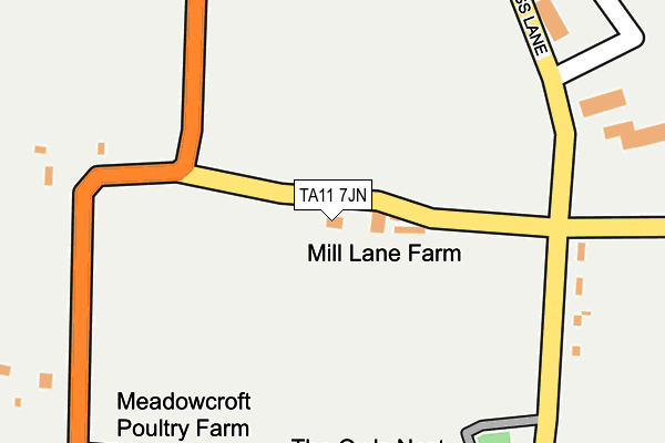 TA11 7JN map - OS OpenMap – Local (Ordnance Survey)