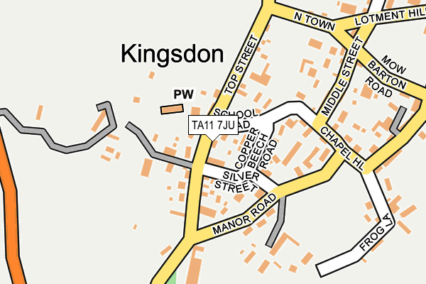 TA11 7JU map - OS OpenMap – Local (Ordnance Survey)