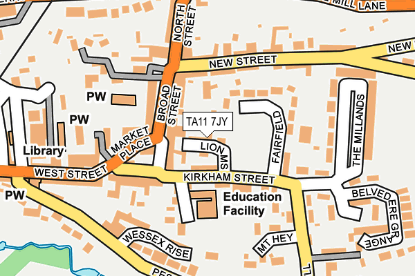 TA11 7JY map - OS OpenMap – Local (Ordnance Survey)