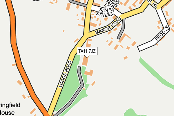 TA11 7JZ map - OS OpenMap – Local (Ordnance Survey)