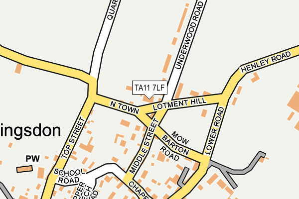 TA11 7LF map - OS OpenMap – Local (Ordnance Survey)