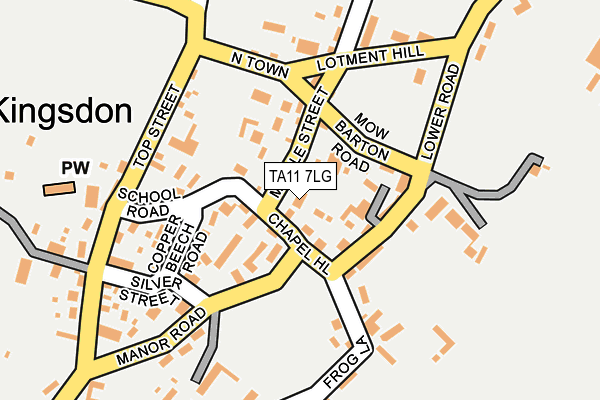TA11 7LG map - OS OpenMap – Local (Ordnance Survey)