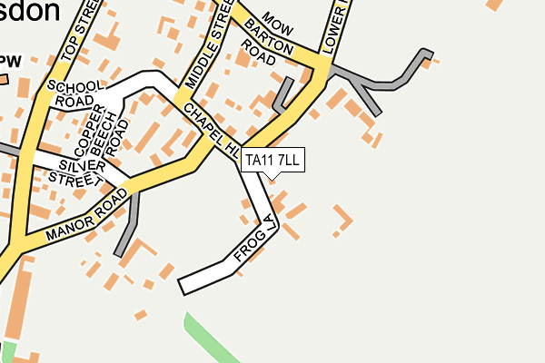 TA11 7LL map - OS OpenMap – Local (Ordnance Survey)