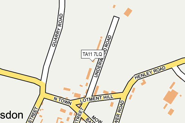 TA11 7LQ map - OS OpenMap – Local (Ordnance Survey)
