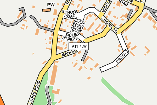 TA11 7LW map - OS OpenMap – Local (Ordnance Survey)