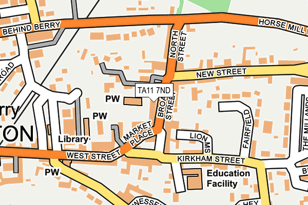 TA11 7ND map - OS OpenMap – Local (Ordnance Survey)