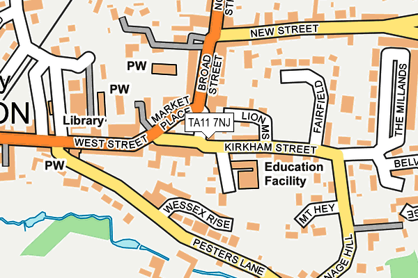 TA11 7NJ map - OS OpenMap – Local (Ordnance Survey)