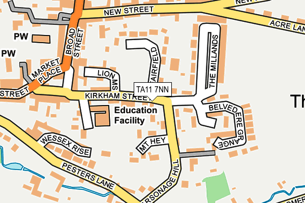 TA11 7NN map - OS OpenMap – Local (Ordnance Survey)