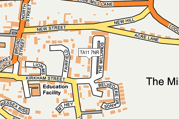 TA11 7NR map - OS OpenMap – Local (Ordnance Survey)