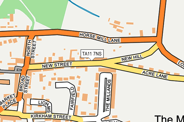TA11 7NS map - OS OpenMap – Local (Ordnance Survey)
