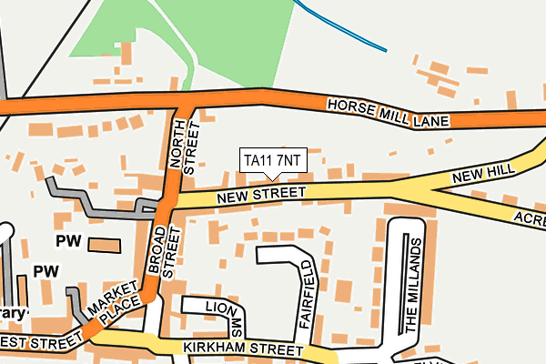 TA11 7NT map - OS OpenMap – Local (Ordnance Survey)