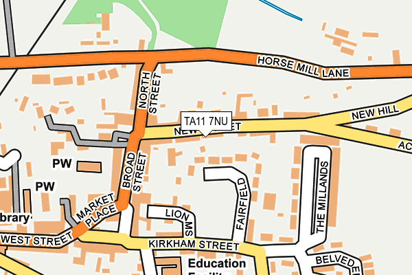 TA11 7NU map - OS OpenMap – Local (Ordnance Survey)