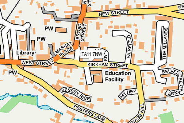 TA11 7NW map - OS OpenMap – Local (Ordnance Survey)