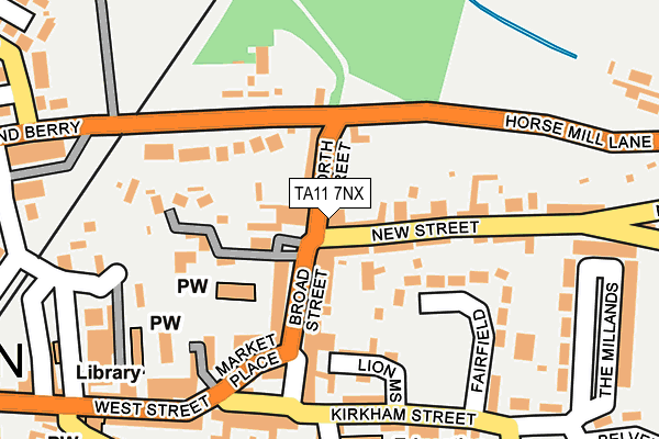 TA11 7NX map - OS OpenMap – Local (Ordnance Survey)