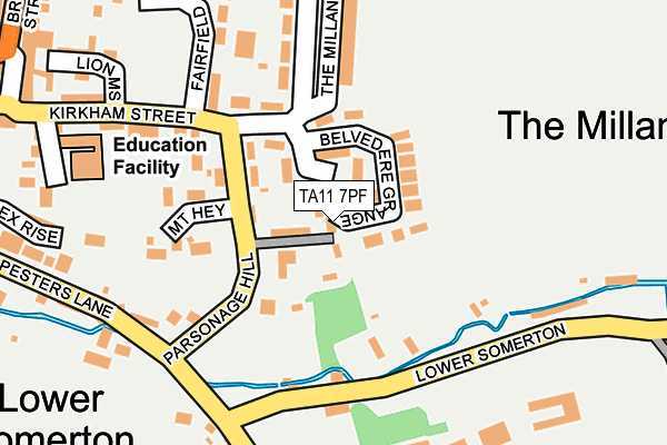 TA11 7PF map - OS OpenMap – Local (Ordnance Survey)