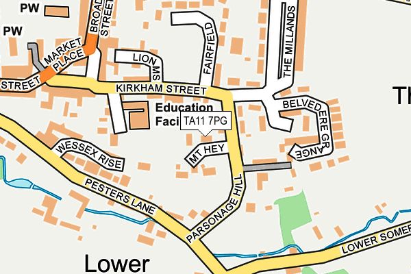 TA11 7PG map - OS OpenMap – Local (Ordnance Survey)