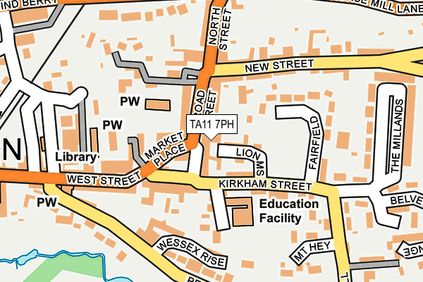 TA11 7PH map - OS OpenMap – Local (Ordnance Survey)