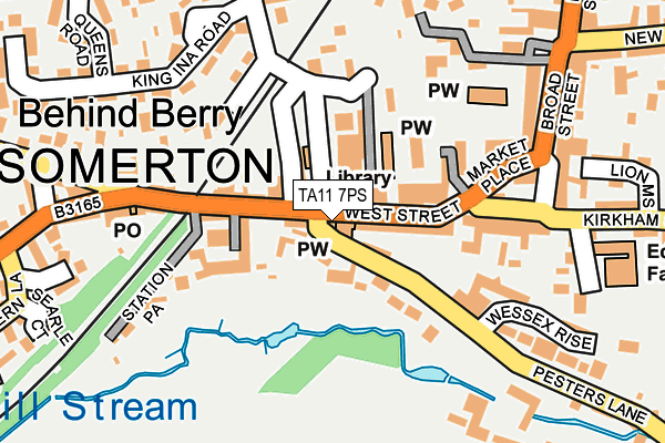 TA11 7PS map - OS OpenMap – Local (Ordnance Survey)