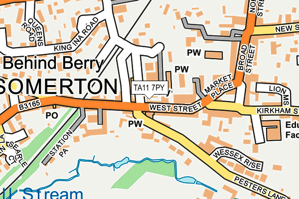 TA11 7PY map - OS OpenMap – Local (Ordnance Survey)