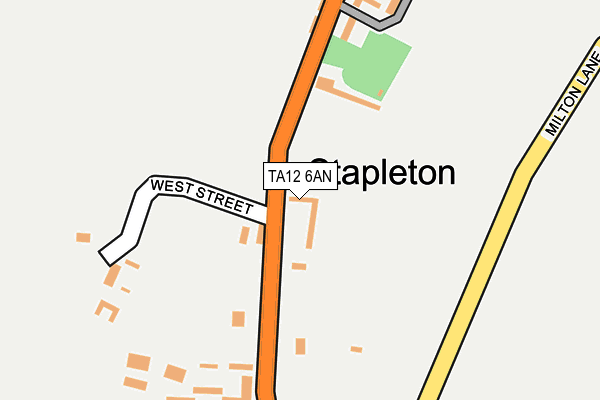 TA12 6AN map - OS OpenMap – Local (Ordnance Survey)