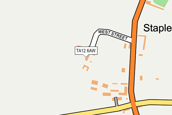 TA12 6AW map - OS OpenMap – Local (Ordnance Survey)