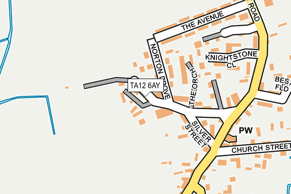 TA12 6AY map - OS OpenMap – Local (Ordnance Survey)