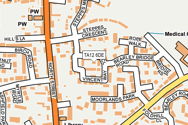 TA12 6DE map - OS OpenMap – Local (Ordnance Survey)