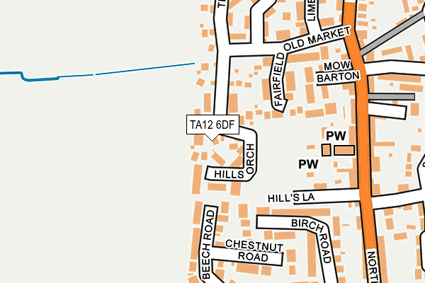 TA12 6DF map - OS OpenMap – Local (Ordnance Survey)