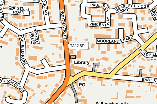 TA12 6DL map - OS OpenMap – Local (Ordnance Survey)