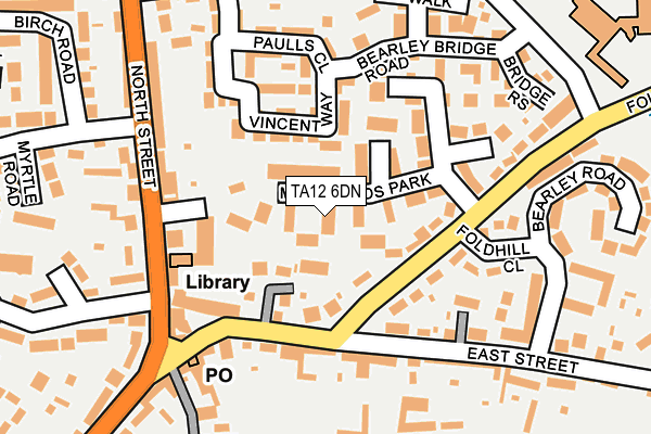 TA12 6DN map - OS OpenMap – Local (Ordnance Survey)