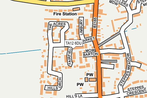 TA12 6DU map - OS OpenMap – Local (Ordnance Survey)