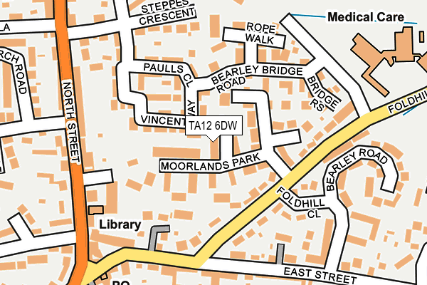 TA12 6DW map - OS OpenMap – Local (Ordnance Survey)