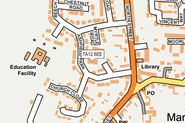 TA12 6EE map - OS OpenMap – Local (Ordnance Survey)
