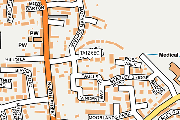 TA12 6EQ map - OS OpenMap – Local (Ordnance Survey)