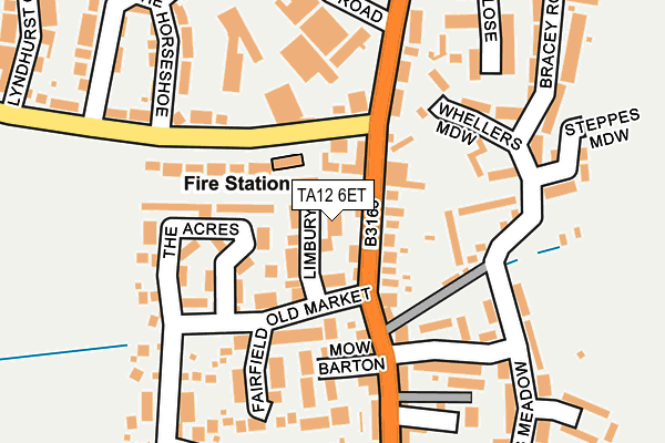 TA12 6ET map - OS OpenMap – Local (Ordnance Survey)
