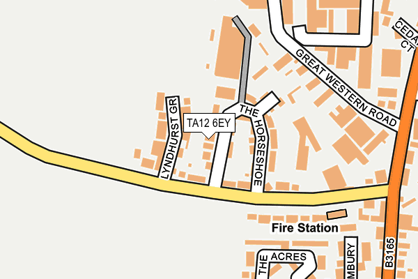 TA12 6EY map - OS OpenMap – Local (Ordnance Survey)