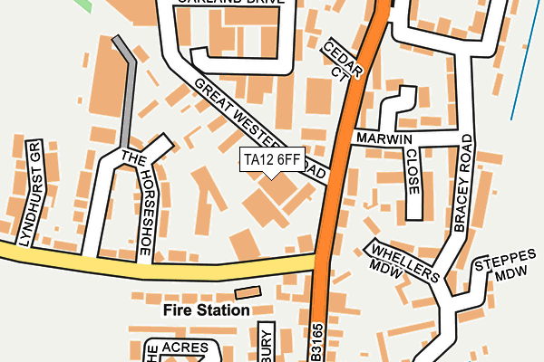 TA12 6FF map - OS OpenMap – Local (Ordnance Survey)