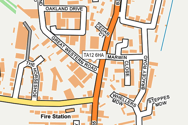 TA12 6HA map - OS OpenMap – Local (Ordnance Survey)