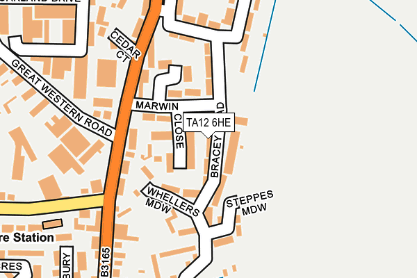 TA12 6HE map - OS OpenMap – Local (Ordnance Survey)