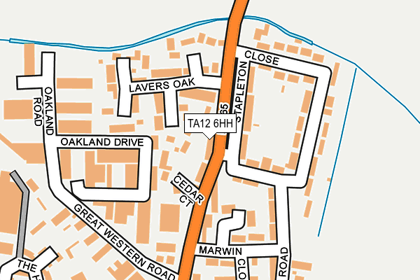 TA12 6HH map - OS OpenMap – Local (Ordnance Survey)