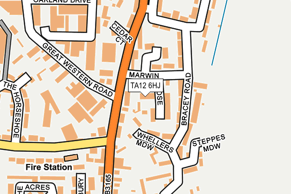 TA12 6HJ map - OS OpenMap – Local (Ordnance Survey)