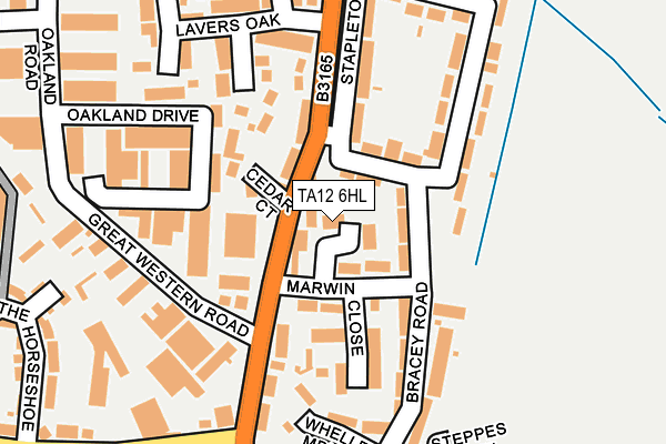 TA12 6HL map - OS OpenMap – Local (Ordnance Survey)