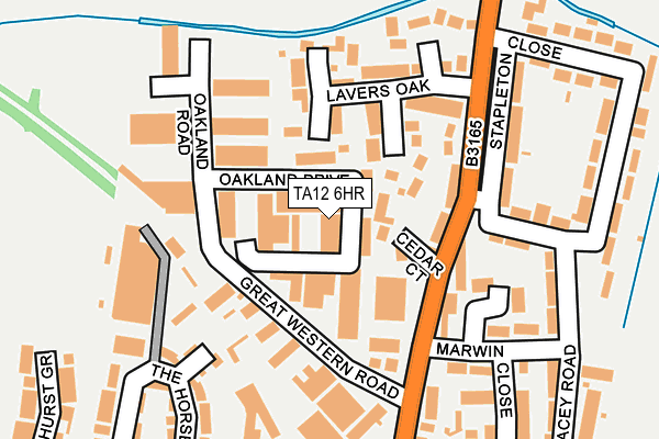 TA12 6HR map - OS OpenMap – Local (Ordnance Survey)